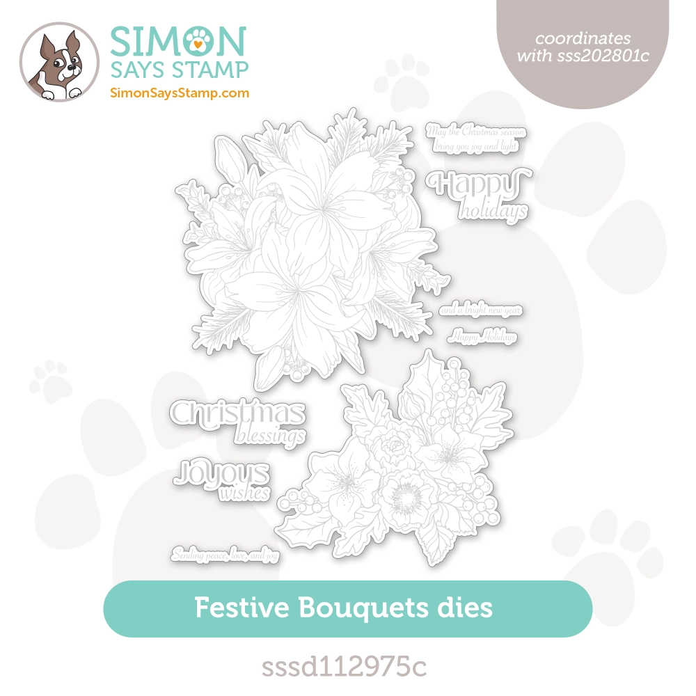 Simon Says Stamp Festive Bouquets Wafer Dies sssd112975c All The Joy
