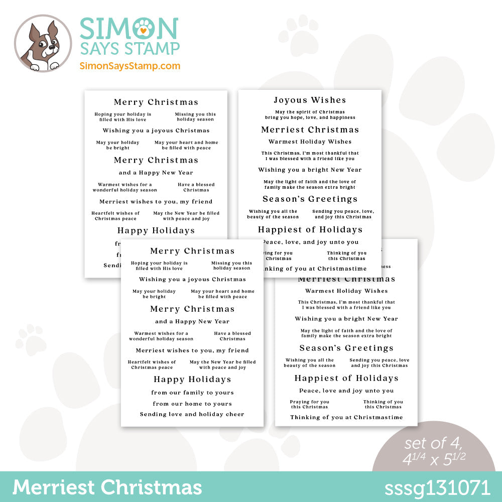 Simon Says Stamp Sentiment Strips MERRIEST CHRISTMAS sssg131071