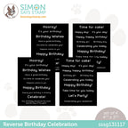 Simon Says Stamp Sentiment Strips REVERSE BIRTHDAY CELEBRATION sssg131117