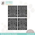 Simon Says Stamp Sentiment Strips BOLD CHRISTMAS ACETATE sssg131129
