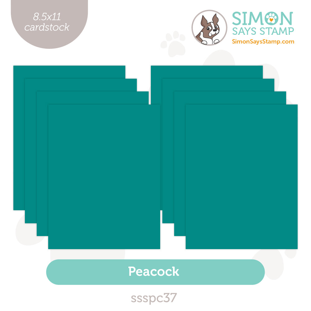 Simon Says Stamp Cardstock 100lb Peacock Teal ssspc37