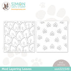 Simon Says Stamp Set of 2 Stencils MOD LAYERING LEAVES ssst221549