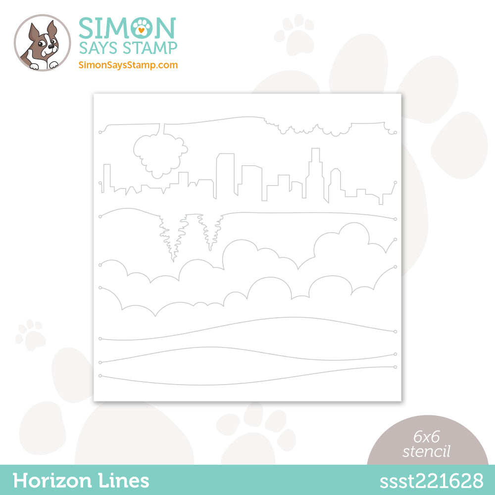 Simon Says Stamp Stencil On The HORIZON LINES ssst221628