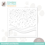 Simon Says Stamp Stencil SNOWFALL AND BANKS ssst221640