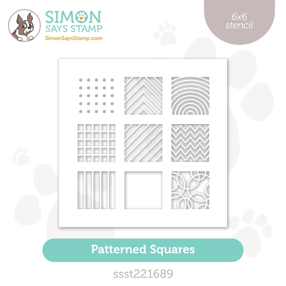 Simon Says Stamp Stencil Patterned Squares ssst221689 Out Of This World