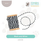 Simon Says Stamp Black And White Bakers Twine st0158 Sweet Wishes