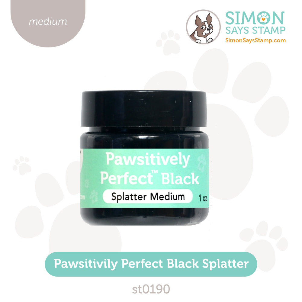 Simon Says Stamp Pawsitively Perfect Splatter Medium Black st0190 DieCember