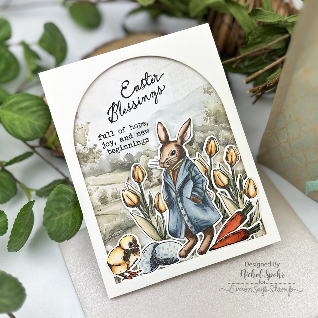 Simon Says Clear Stamps Vintage Bunnies 2379ssc Easter Card | color-code:ALT03