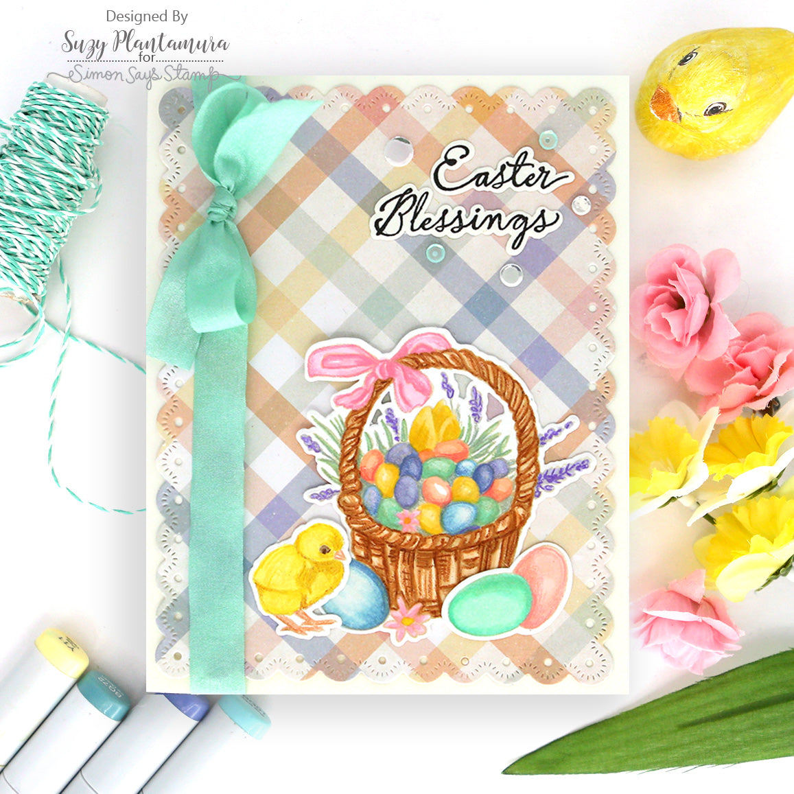 Simon Says Clear Stamps Vintage Bunnies 2379ssc Easter Card | color-code:ALT01