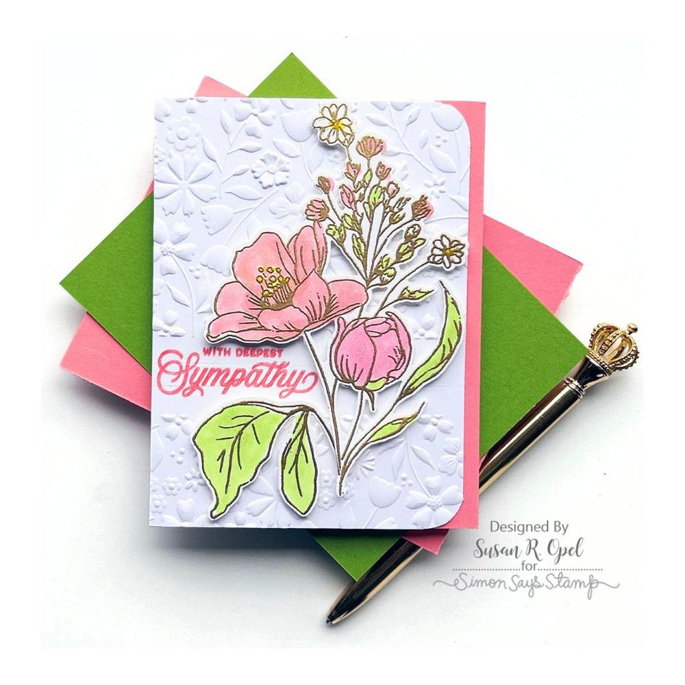 Simon Says Clear Stamps Wild And Free Flowers 2026ssc Be Bold Sympathy Card