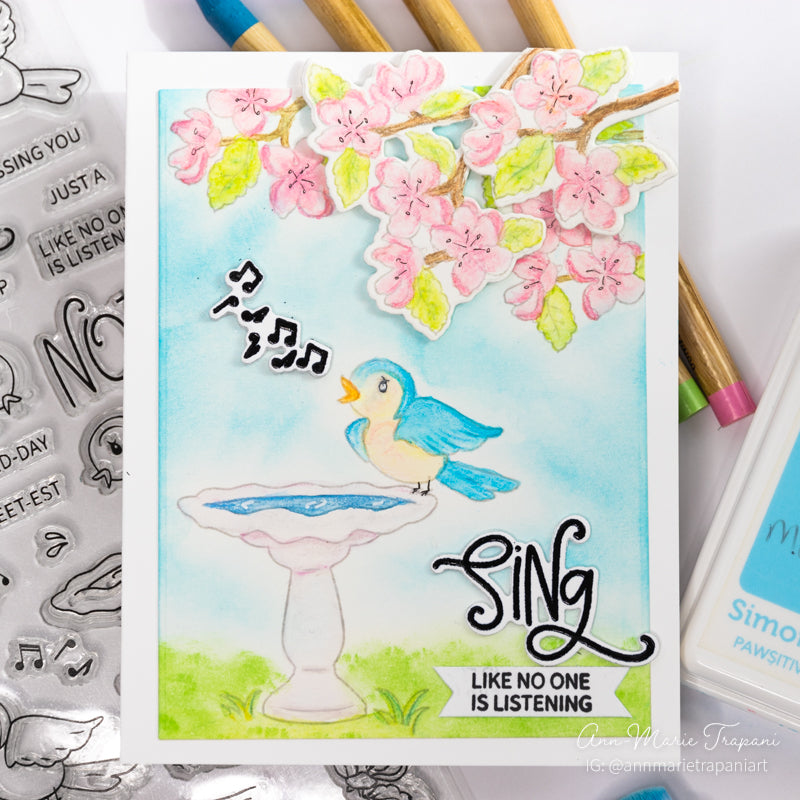 Simon Says Clear Stamps Tweet Friend 2175ssc Springtime Card | color-code:ALT09