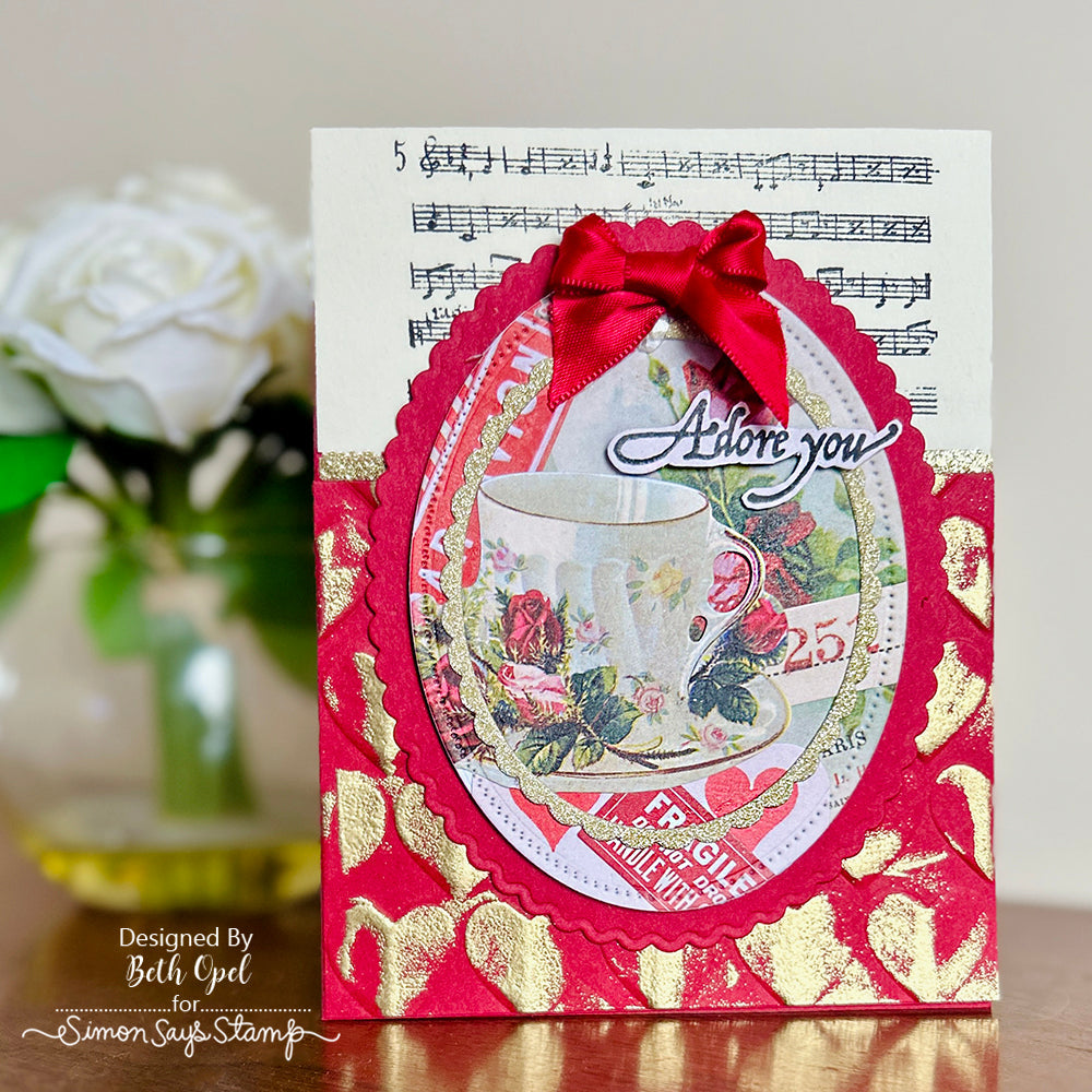 Simon Says Clear Stamps Distressed Vintage Love Notes 2195ssc Love Card