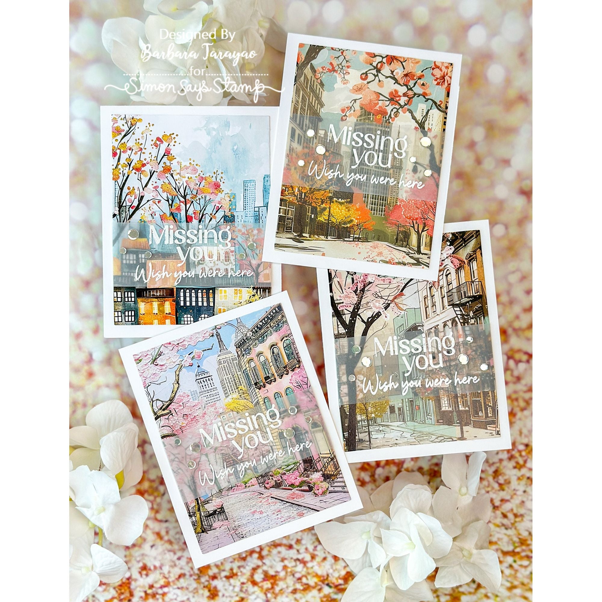 Simon Says Stamps and Dies Through the Window set1012tw Miss You Cards