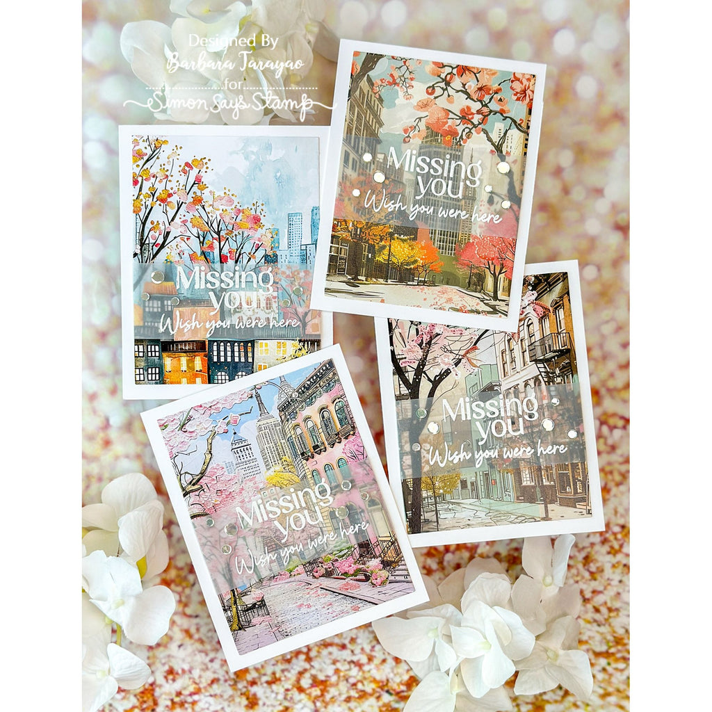 Simon Says Clear Stamps Through the Window 2271ssc Miss You Cards