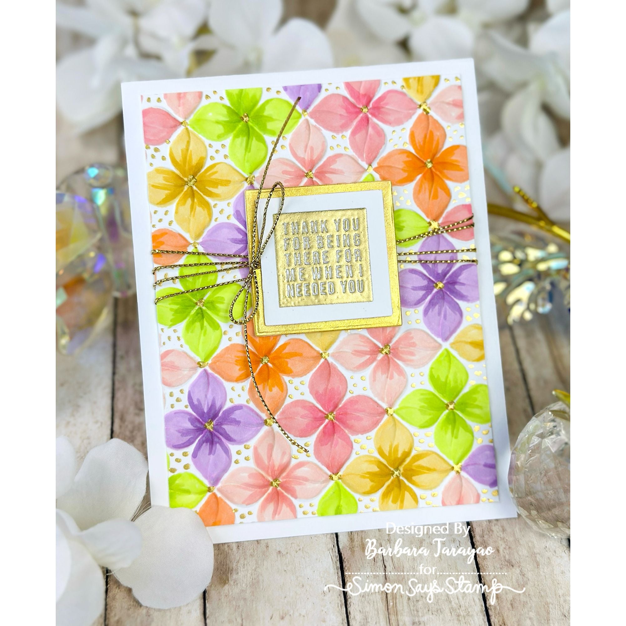CZ Design Clear Stamps A2 Grid Basics cz399c Friend Card