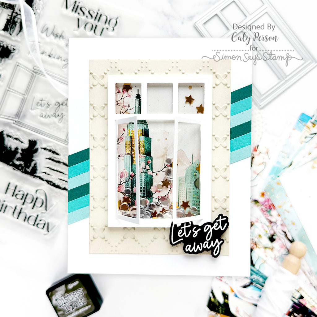 Simon Says Stamp Through the Window Wafer Dies 1402sdc Let's Get Away Card | color-code:ALT01