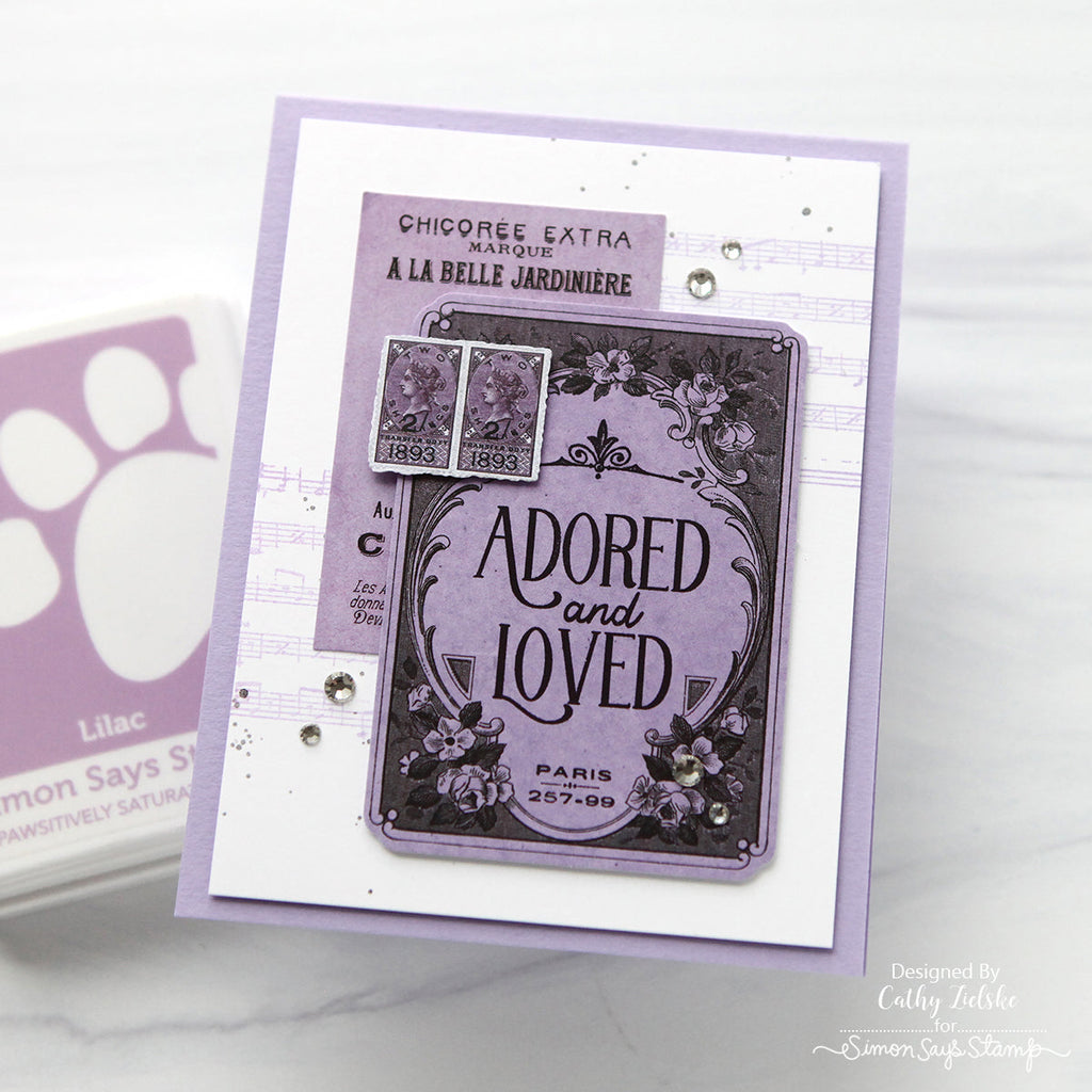 Simon Says Clear Stamps Distressed Vintage Love Notes 2195ssc Love Card | color-code:ALT04
