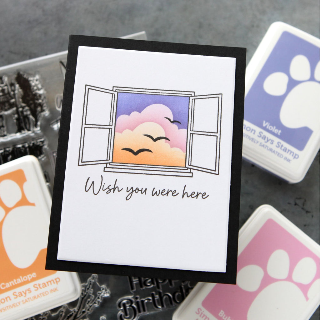 Simon Says Clear Stamps Through the Window 2271ssc Wish You Were Here Card | color-code:ALT02