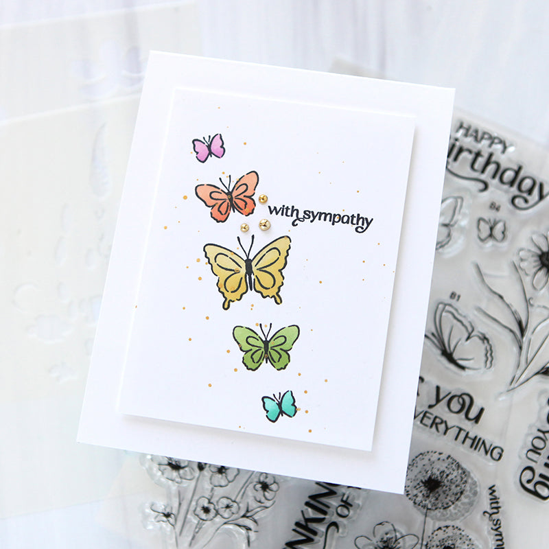 Simon Says Clear Stamps Butterfly Blossoms 2215ssc Sympathy Card | color-code:ALT06