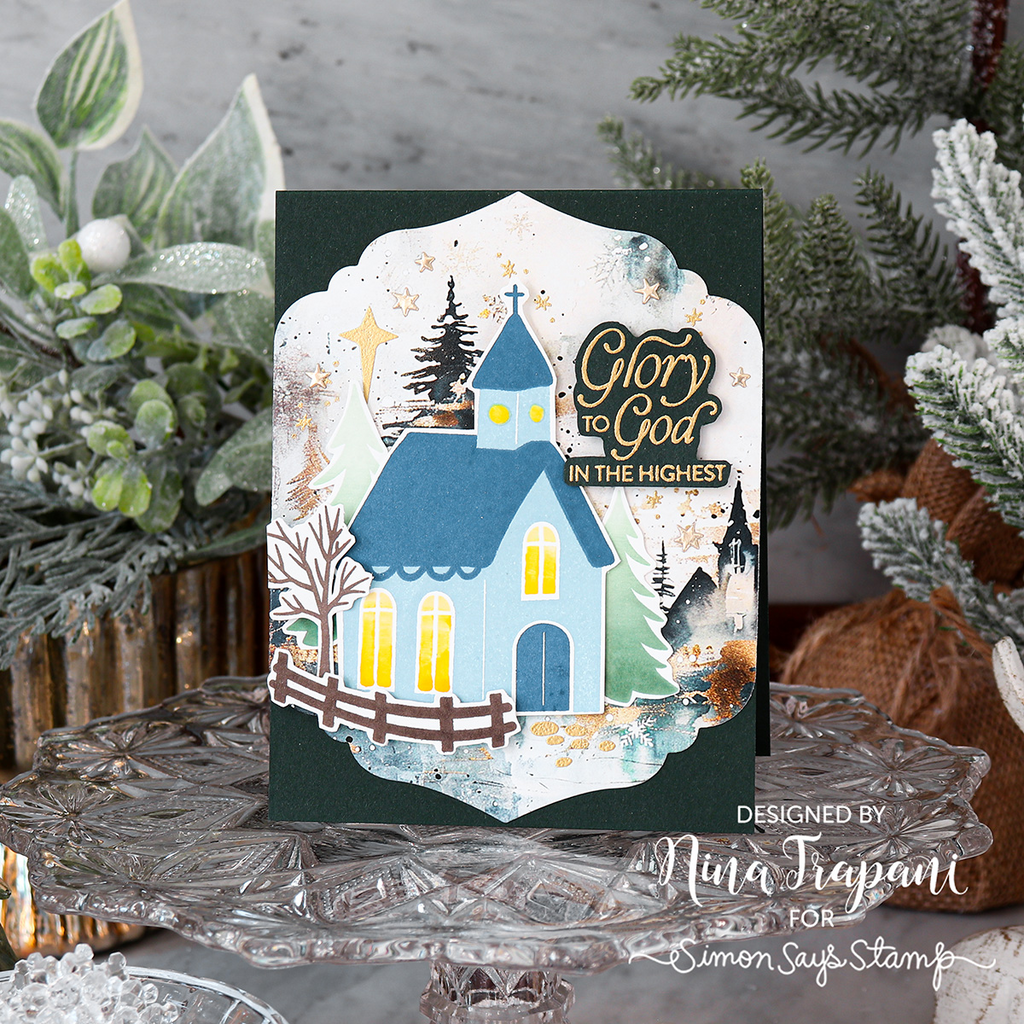 Simon Says Clear Stamps Wrapped in His Love 2349ssc Christmas Card