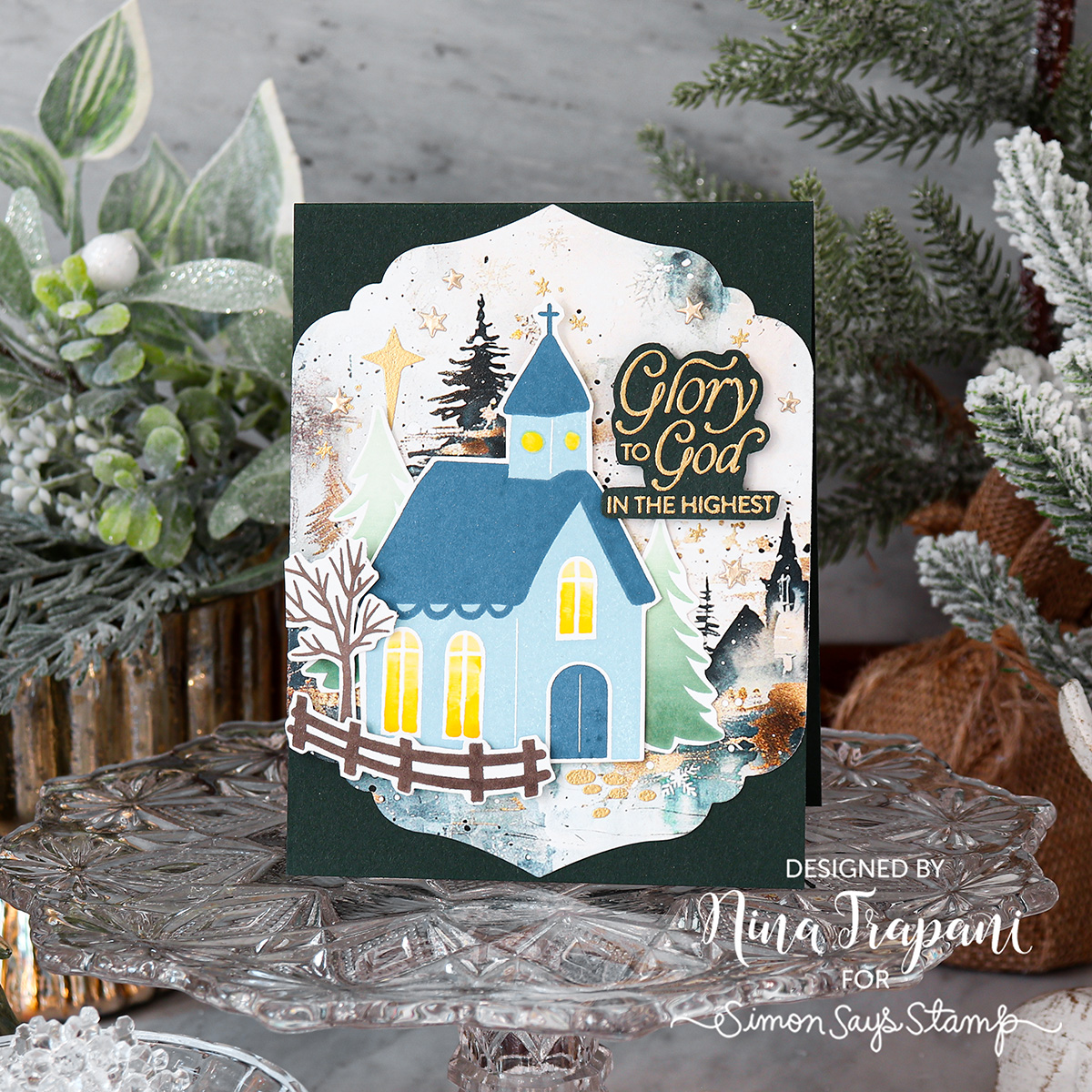 Simon Says Clear Stamps Wrapped in His Love 2349ssc Christmas Card