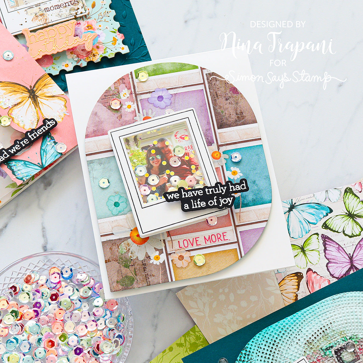 CZ Design Clear Stamps Modern Scrapbook cz288c Moments in Time Love Card | color-code:ALT07