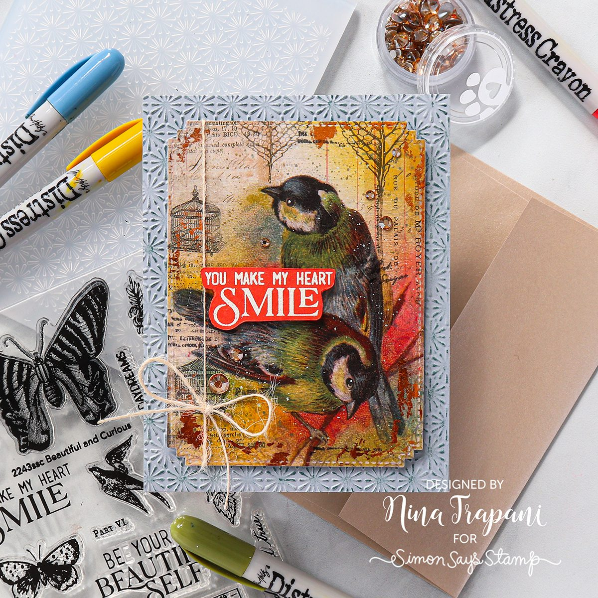 Simon Says Clear Stamps Beautiful and Curious 2243ssc Friend Card | color-code:ALT11