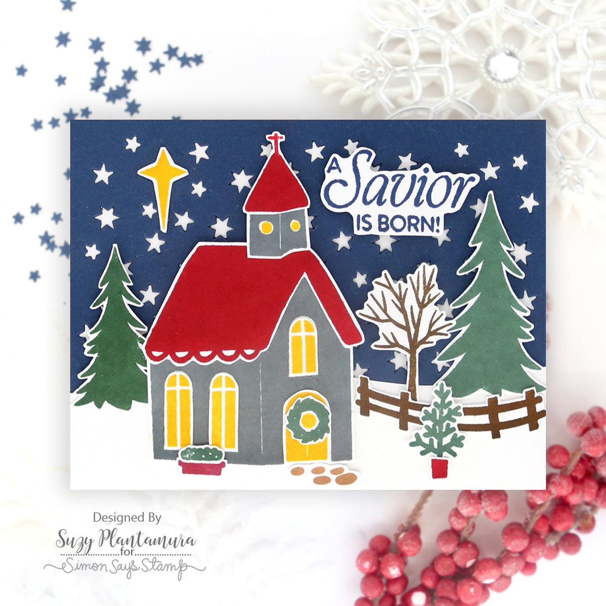 Simon Says Clear Stamps Wrapped in His Love 2349ssc Christmas Card | color-code:ALT06