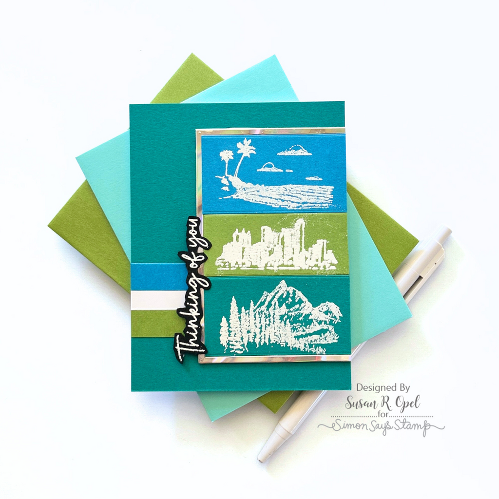 Simon Says Stamp Through the Window Wafer Dies 1402sdc Thinking of You Card