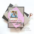 CZ Design Clear Stamps Modern Scrapbook cz288c Moments in Time Friend Card