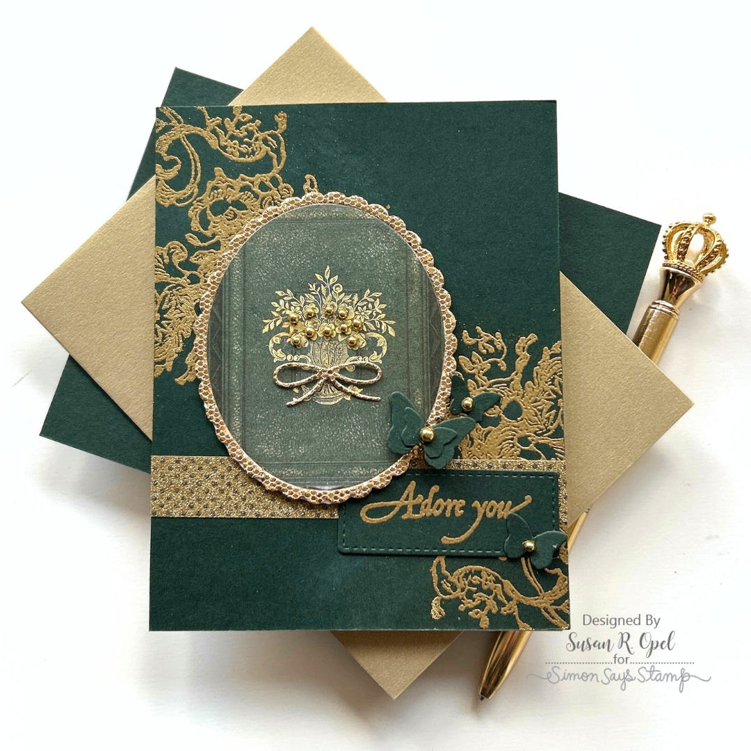 Simon Says Stamps and Dies Distressed Vintage Love Notes set296vl Love Card | color-code:ALT05