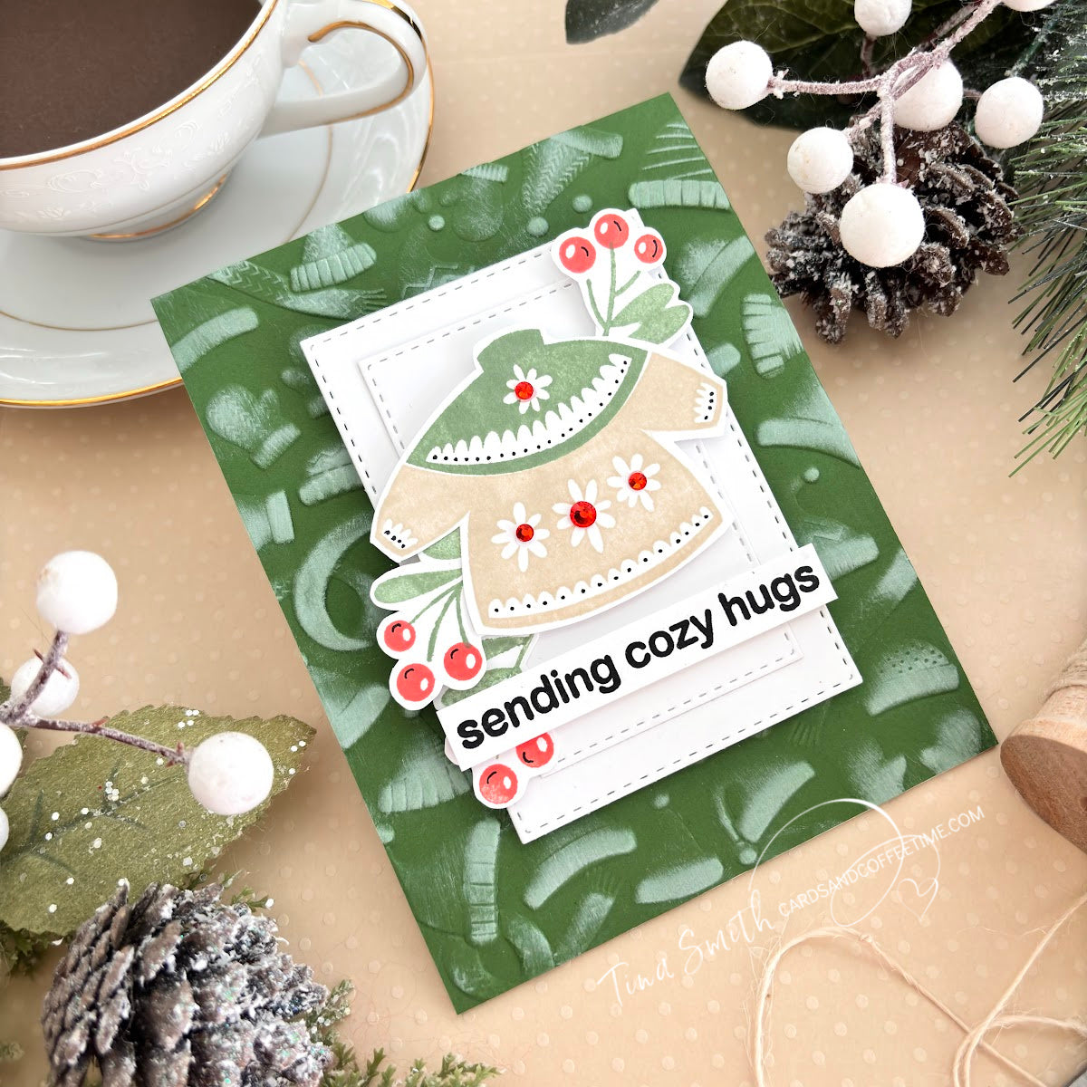 CZ Design Stamps and Dies Warmest Wishes set886ww Winter Card | color-code:ALT06