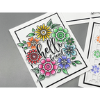 Gina K Designs for Simon Says Stamp Set of 2 Stencils Bold Blooms 1089stc Friend Card | color-code:ALT02
