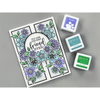 Gina K Designs for Simon Says Stamp Set of 2 Stencils Bold Blooms 1089stc Friend Card | color-code:ALT03