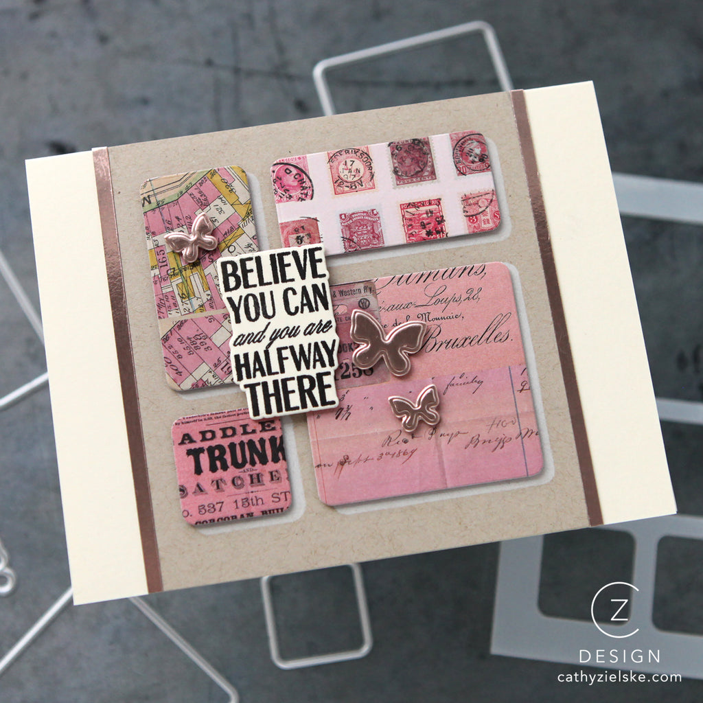 Simon Says Stamp Be Your Beautiful Self Wafer Dies 1588sdc Encouragement Card | color-code:ALT07