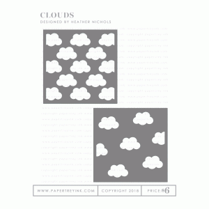 Papertrey Ink Cloud Stencils- 0015