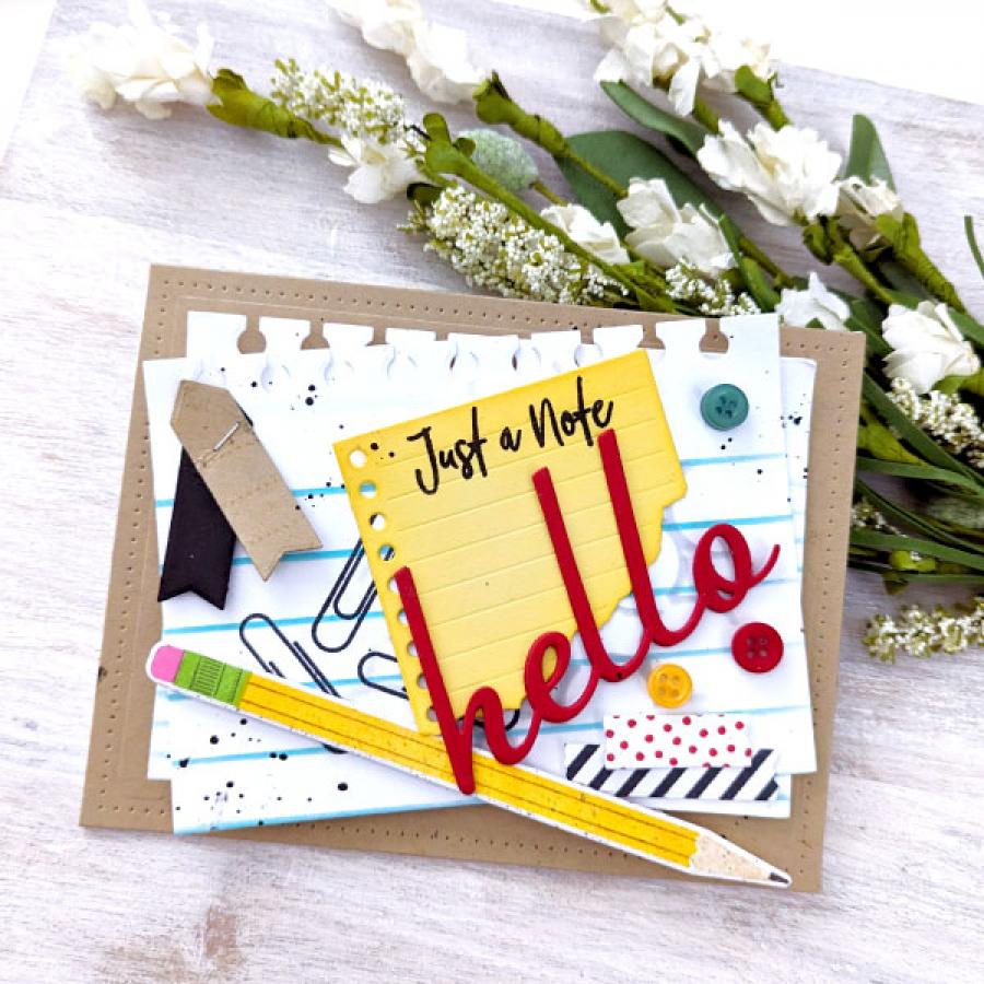 Papertrey Ink Just Notes Stencils-0066 pencil