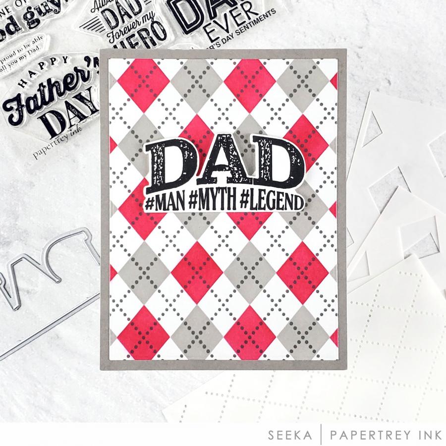 Papertrey Ink Argyle Stencils-0068 dad