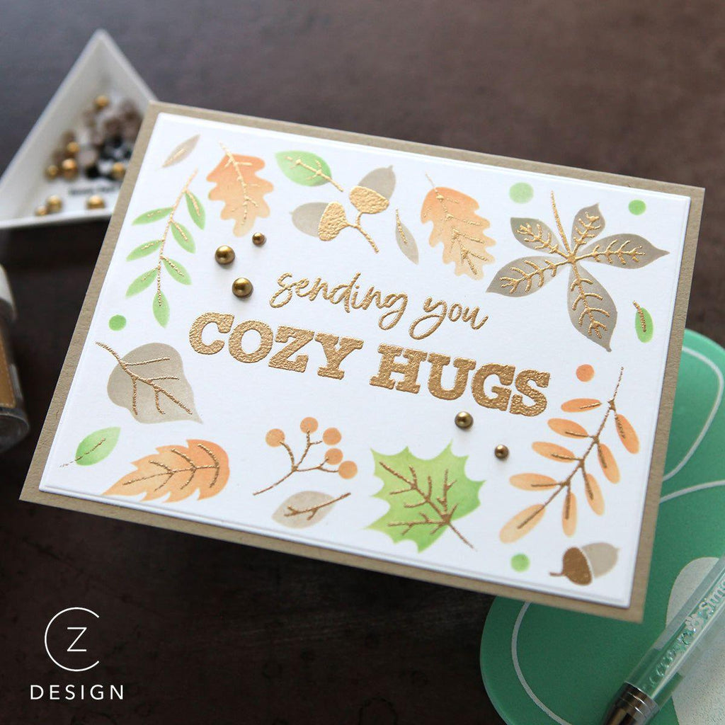 Simon Says Stamp Stencils Autumn Frame ssst221719 Hugs Card | color-code:ALT02