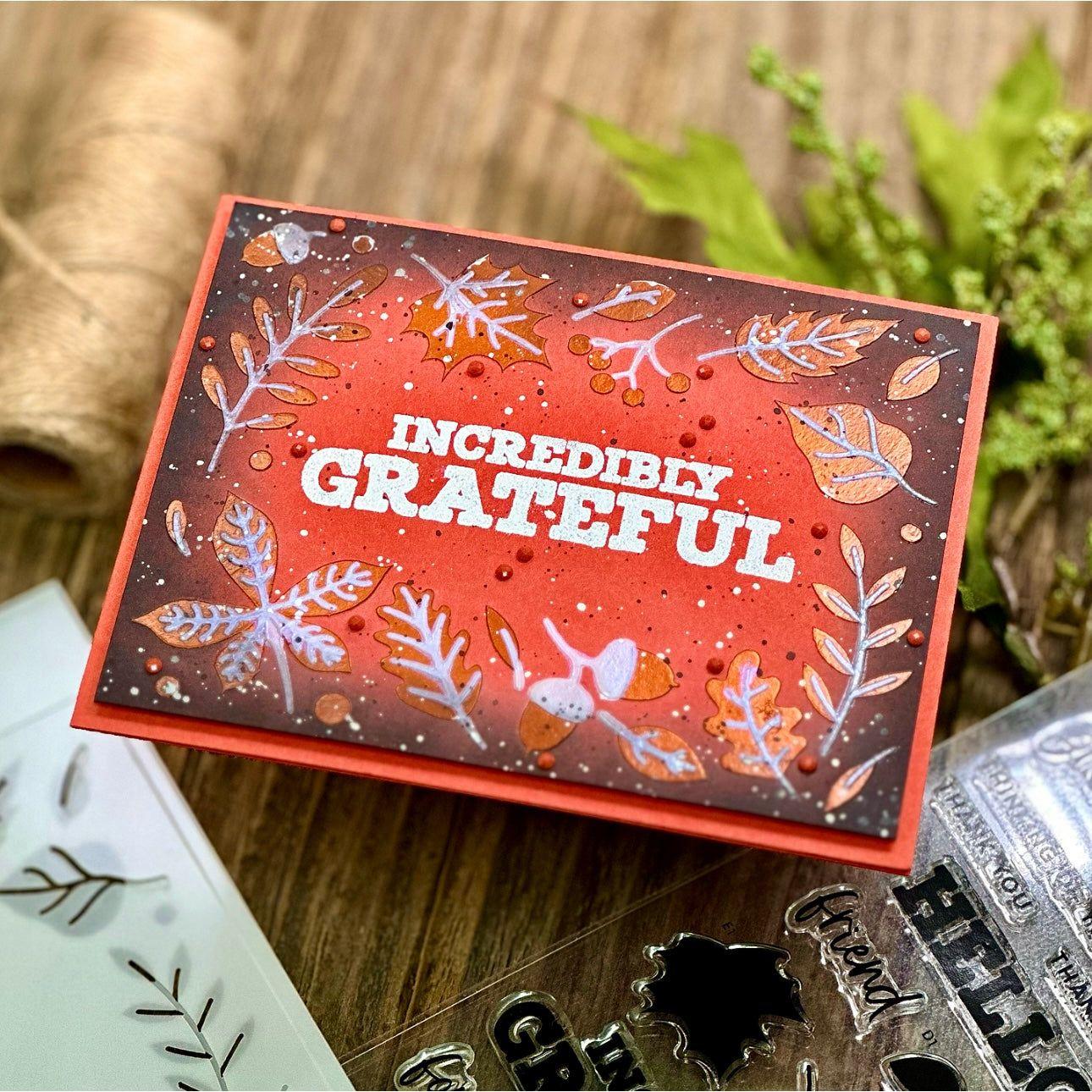 Simon Says Stamp Stencils Autumn Frame ssst221719 Grateful Card