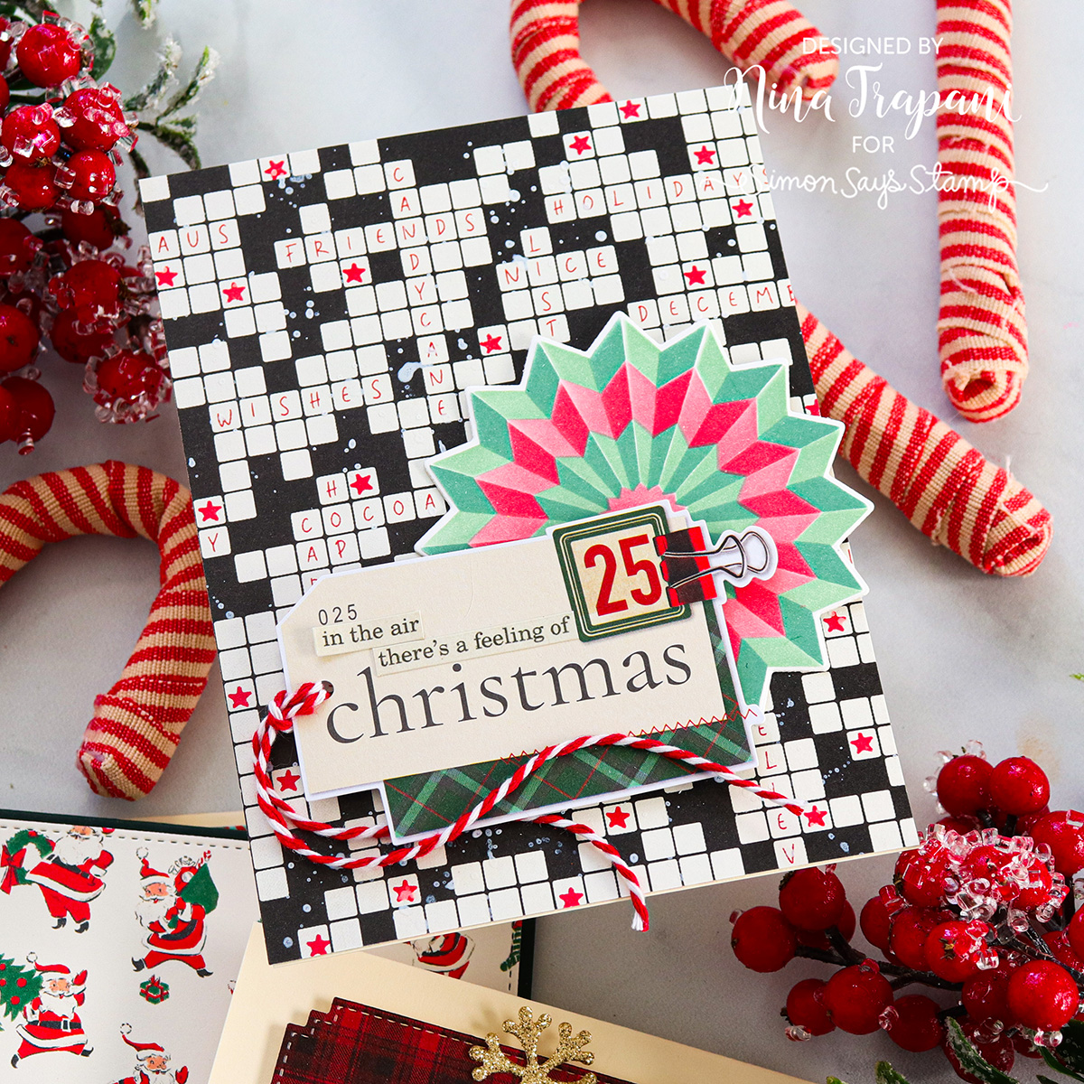 Simon Says Stamp Stencils Layered Rosette 1072stc Christmas Card | color-code:ALT06