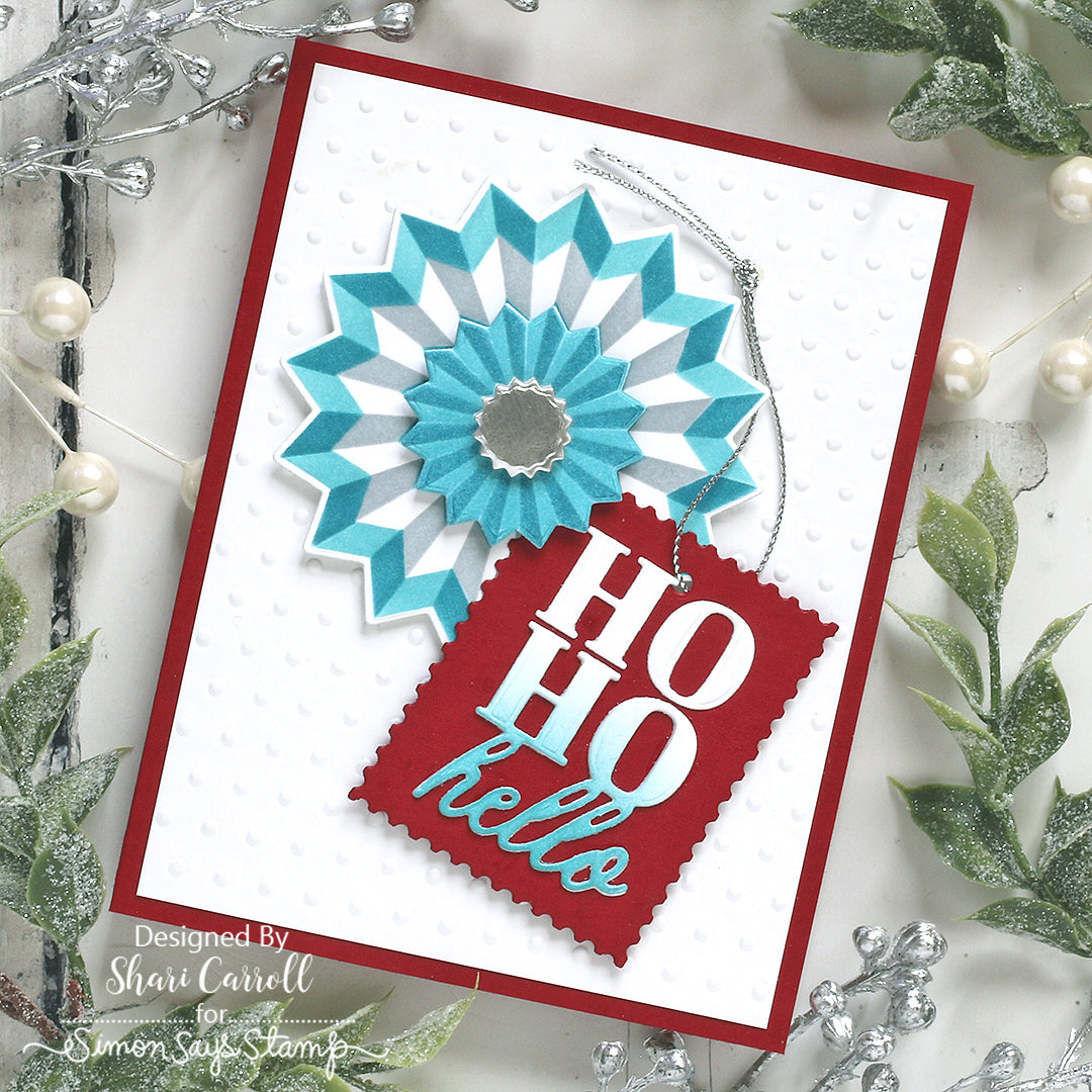 Simon Says Stamp Stencils Layered Rosette 1072stc Christmas Card | color-code:ALT04