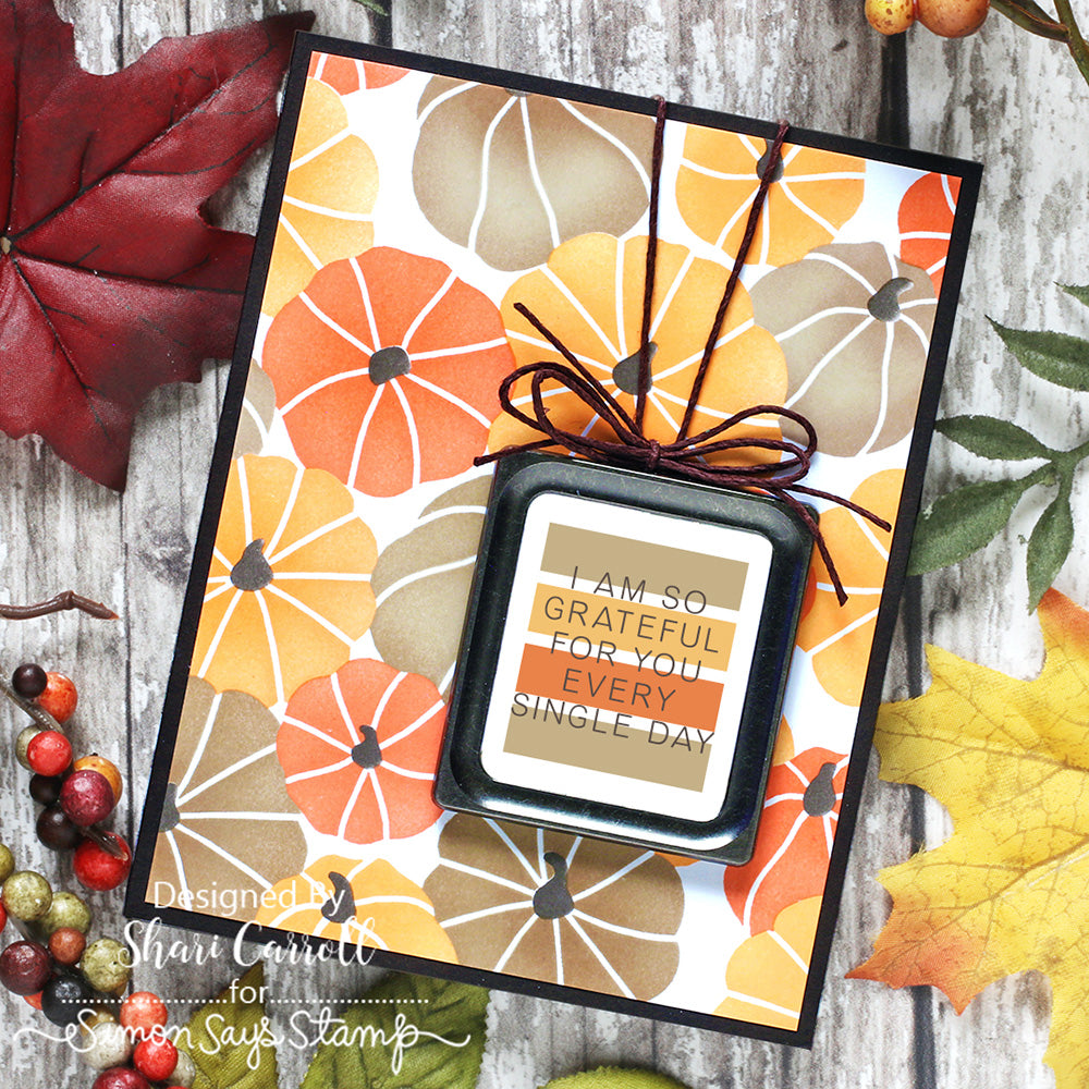 Simon Says Stamp Stencils Pumpkin Patch 1100st Grateful Card