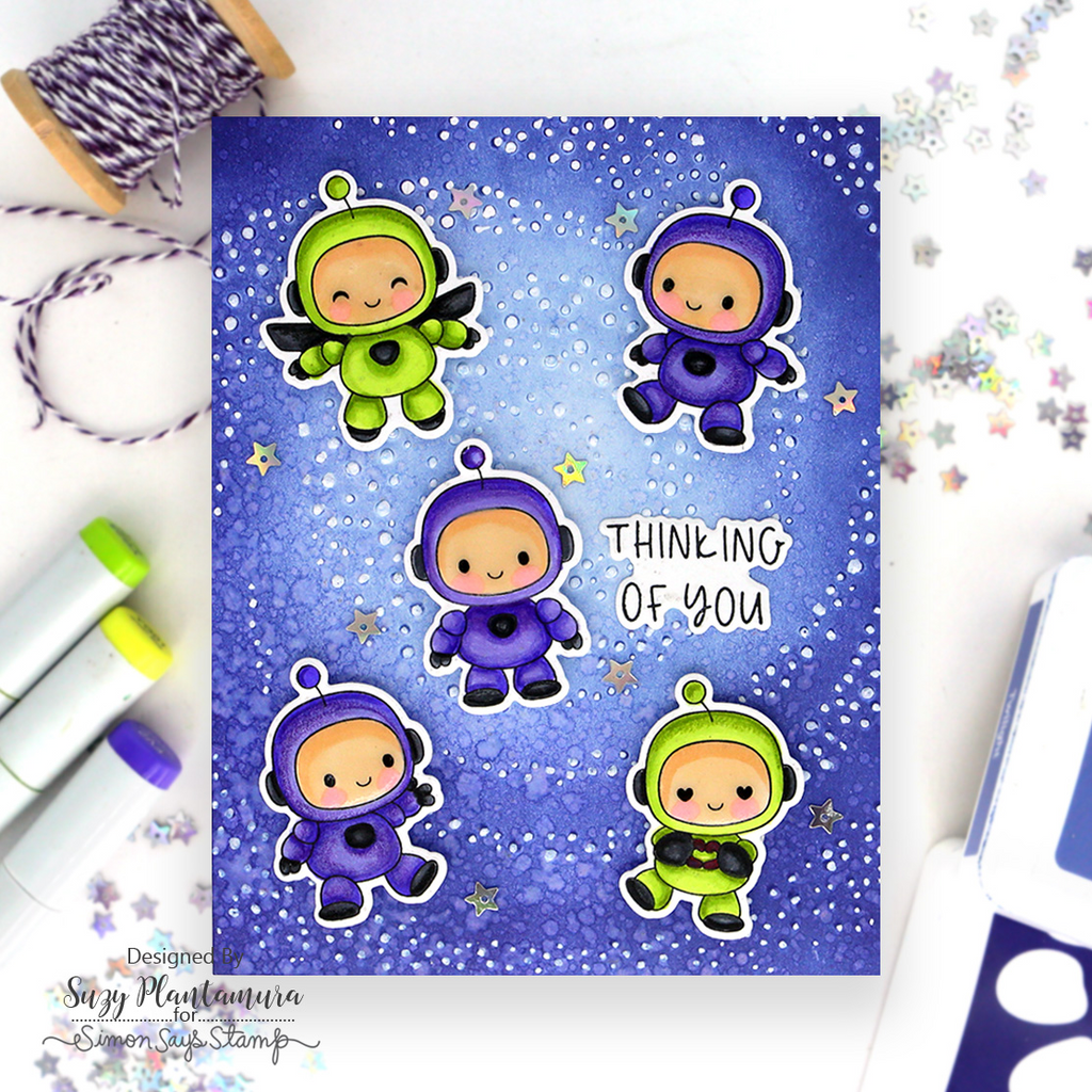 Simon Says Clear Stamps Robo Buddies 3302ssc Heart to Heart Thinking of You Card | color-code:ALT04