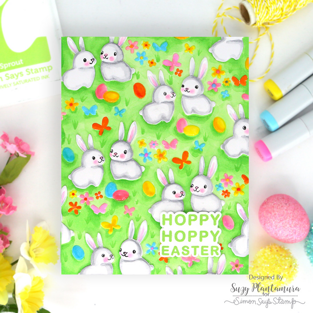 Simon Says Stamp Embossing Folder and Cutting Dies Little Bunnies sfd593 Beautiful Moments Easter Card | color-code:ALT02