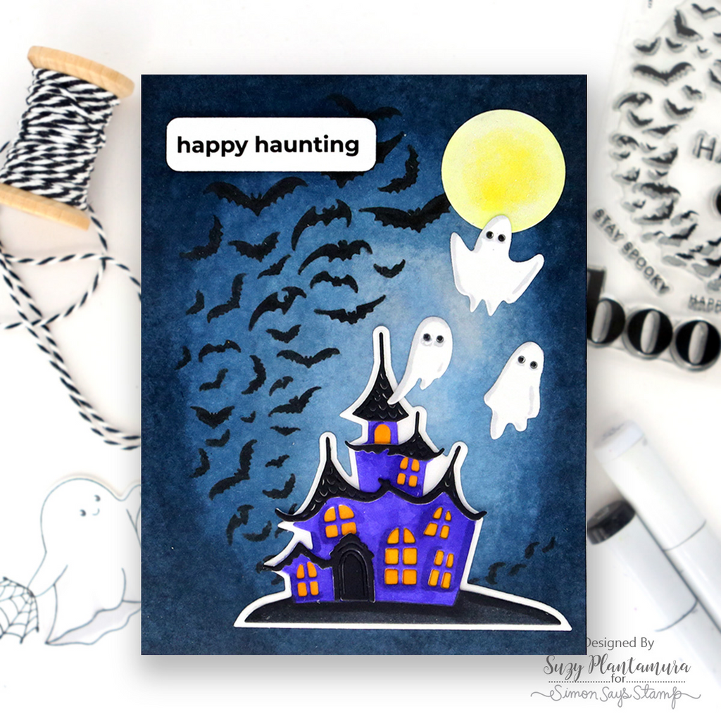 Simon Says Stamp Twisty Haunted House Wafer Dies s1066 STAMPtember Halloween Card | color-code:ALT03