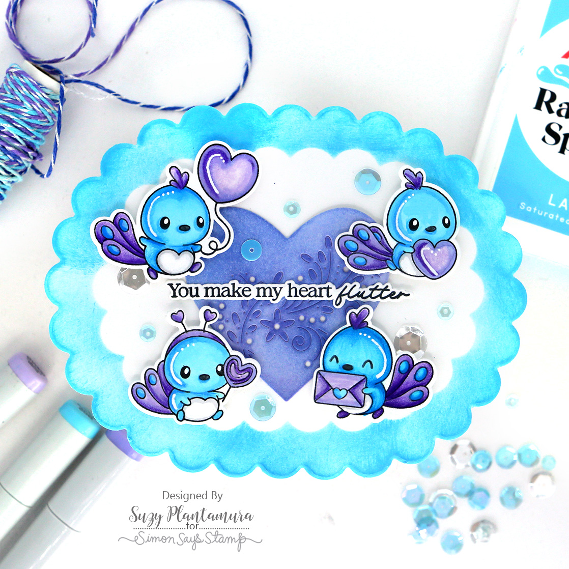 Simon Says Stamps and Dies Sweet Peacock set1145sp Heart to Heart Valentine's Day Card | color-code:ALT03