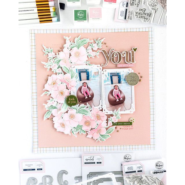 Pinkfresh Studio Nothing But The Best Stencil Set 190323 One Of A Kind Layout | color-code:ALT02