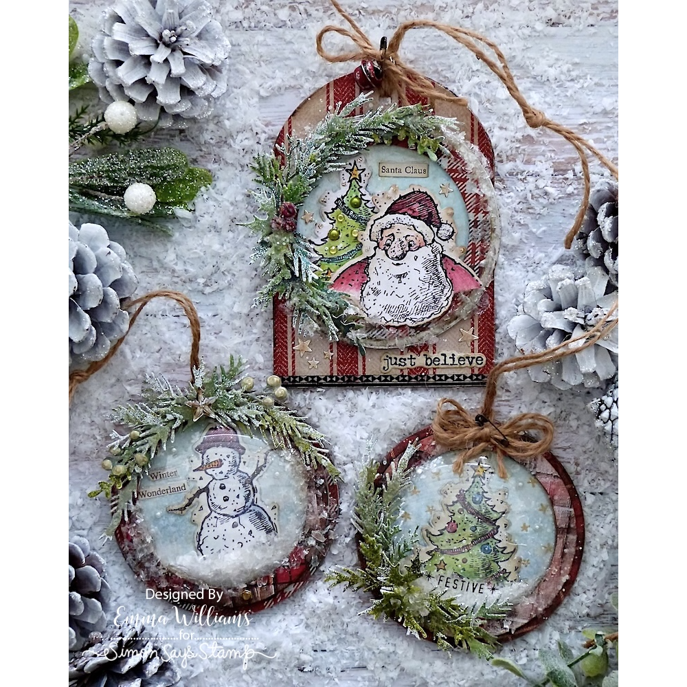 Tim Holtz Tattered Christmas Stamps with Simon Says Stamp Dies Bundle settc25 Christmas Tags | color-code:ALT05