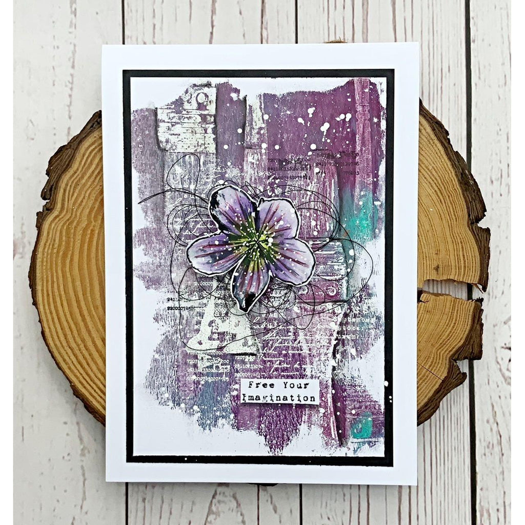 Tracy Evans Boutique Designs Art Backdrop A8 Clear Stamps te17 free your imagination